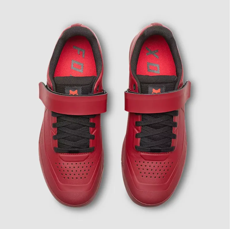 Fox Racing Union Clipless Shoes in Red-3